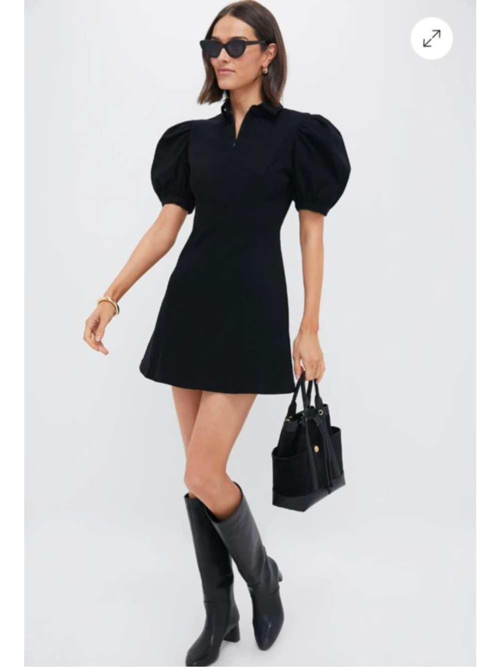 Hyacinth House
Black Front Zip Denim Mini Dress lg